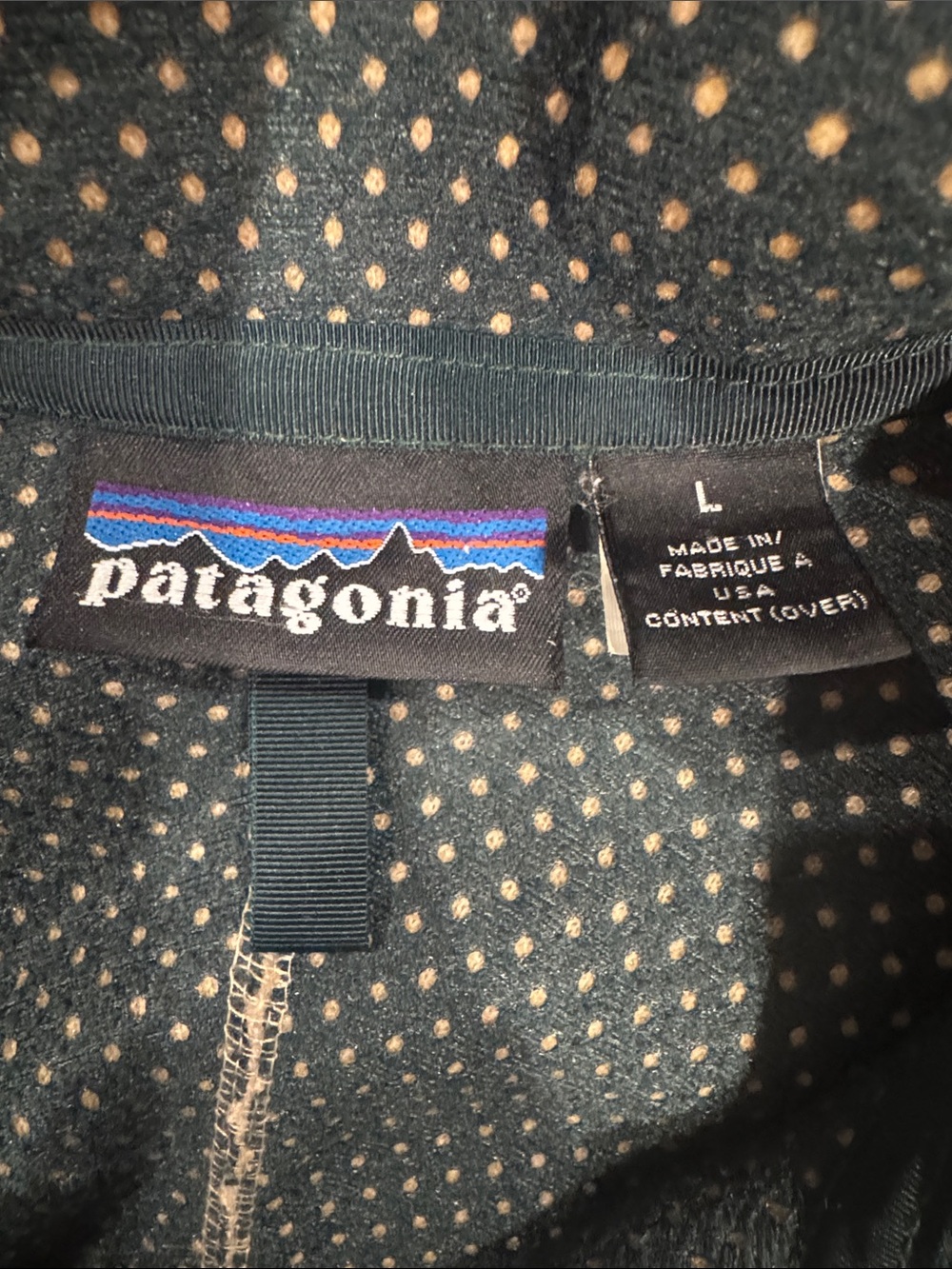 Vintage USA Made Patagonia Classic Synchilla Fleece Pullover Large Cream/Navy - Picture 2 of 5